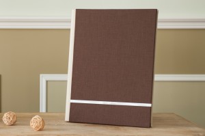 Lino Café con tira metálica 